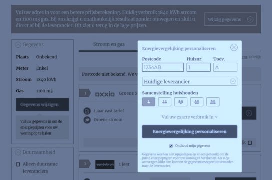 overstappen gas en licht